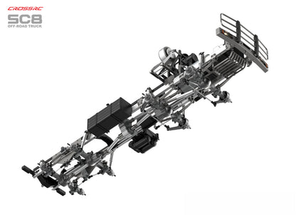 Modell SC8 1/12 8x8 Professioneller Schwerlastwagen mit Vollmetallchassis - Simulations-Geländewagen mit Doppel-Vorderachse und Lenkung 