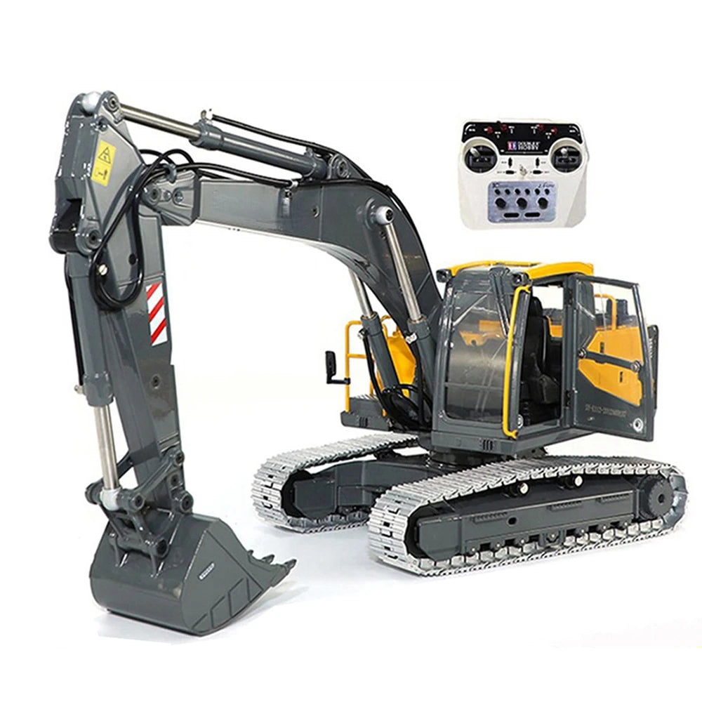 In Stock EC160 1/14 RC E111 Hydraulic Excavator Full Metal Excavator E010 Screw Alloy RC Construction Vehicle Boy Toy Gift