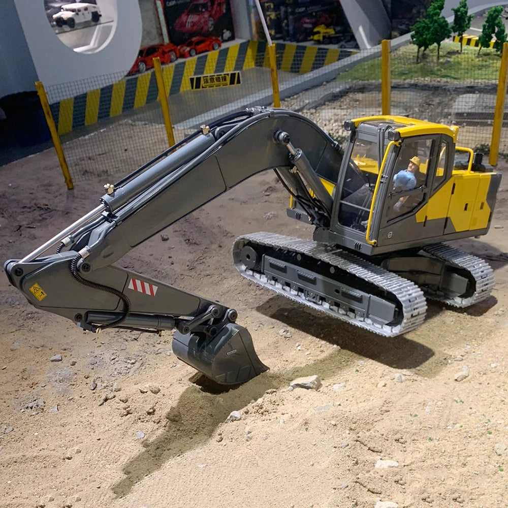 In Stock EC160 1/14 RC E111 Hydraulic Excavator Full Metal Excavator E010 Screw Alloy RC Construction Vehicle Boy Toy Gift