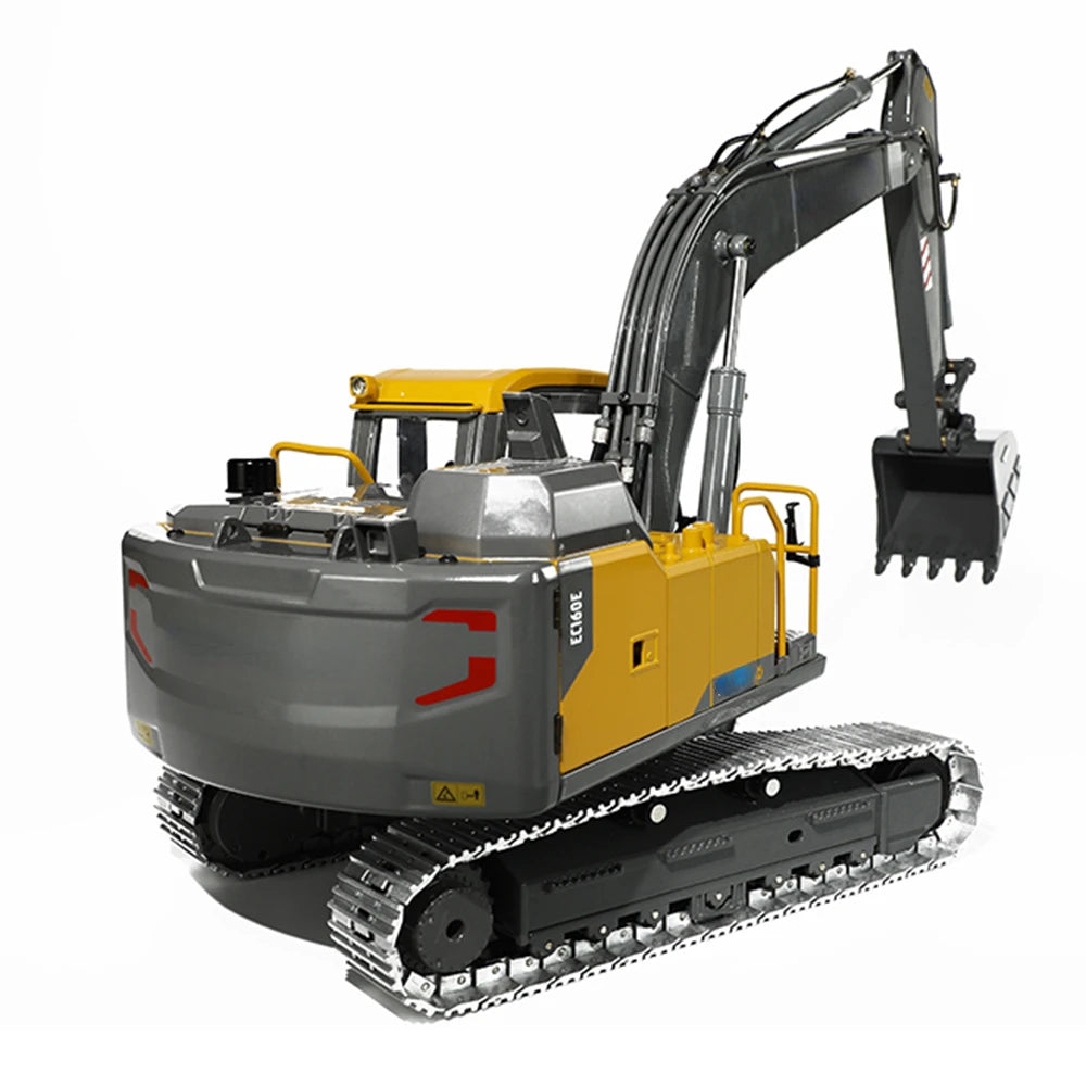 In Stock EC160 1/14 RC E111 Hydraulic Excavator Full Metal Excavator E010 Screw Alloy RC Construction Vehicle Boy Toy Gift