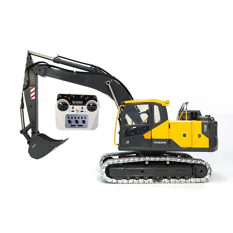 In Stock EC160 1/14 RC E111 Hydraulic Excavator Full Metal Excavator E010 Screw Alloy RC Construction Vehicle Boy Toy Gift