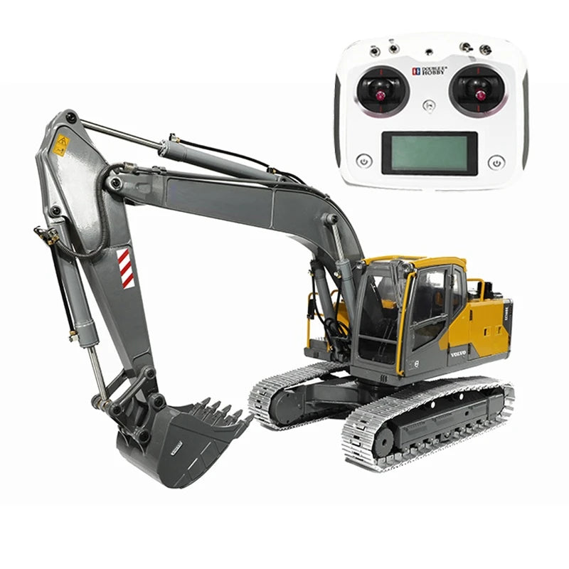 In Stock EC160 1/14 RC E111 Hydraulic Excavator Full Metal Excavator E010 Screw Alloy RC Construction Vehicle Boy Toy Gift