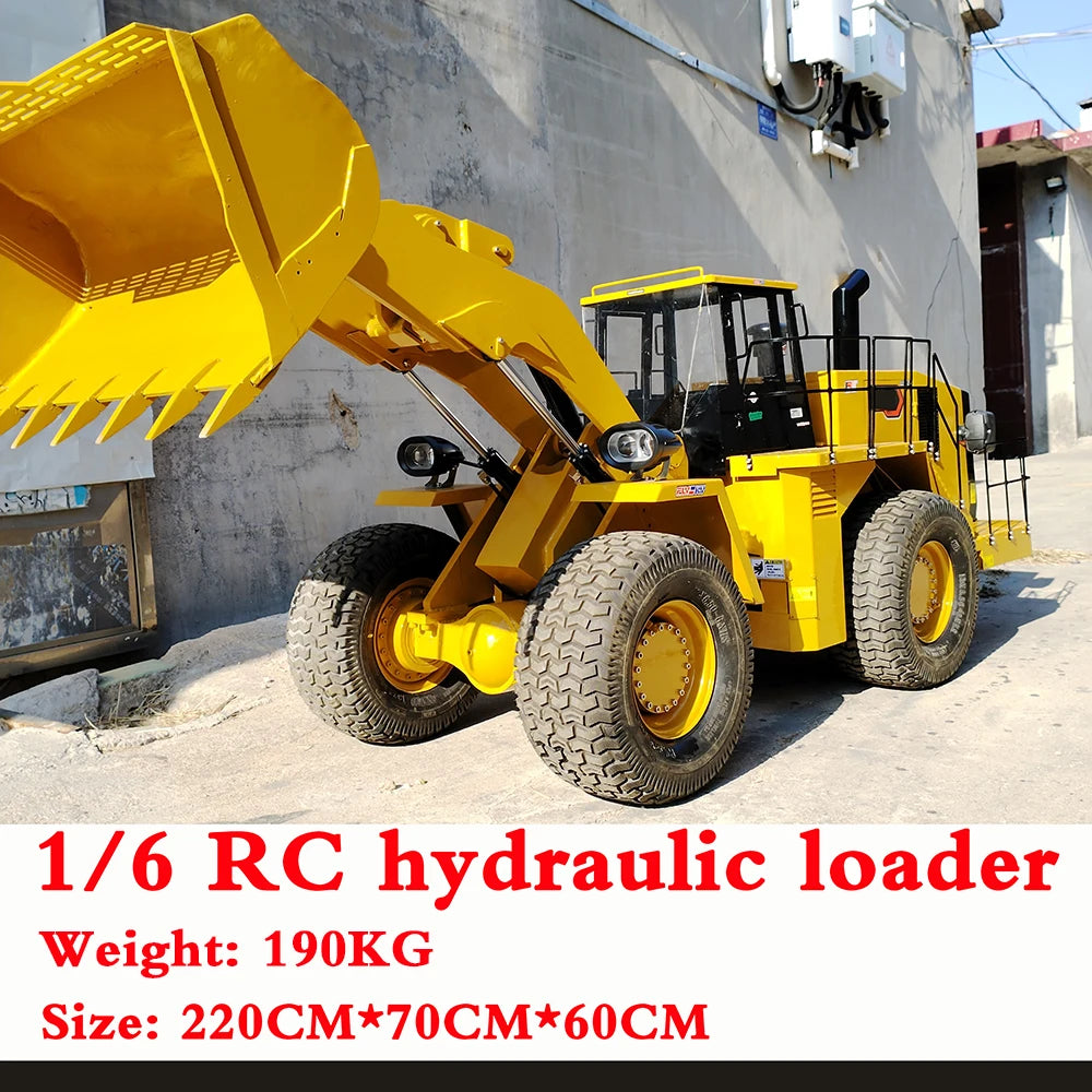 RC Loader 1/6 Hydraulic Remote Control Loader Model with Light and Sound System Remote Control Car Adult Toy