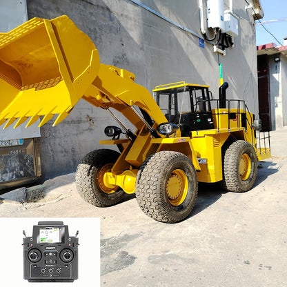 RC-Lader 1/6 Hydraulisches ferngesteuertes Ladermodell mit Licht- und Soundsystem, ferngesteuertes Auto, Spielzeug für Erwachsene 