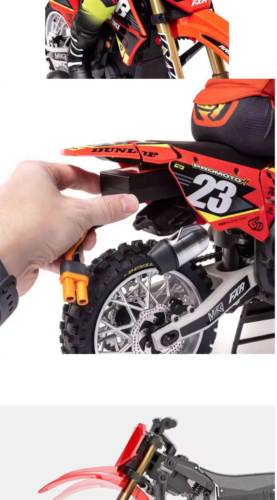 LOSI RC Motorcycle 1/14 Off-road Motorcycle Electric Brushless Mountain Off-road Motorcycle Remote Control Car Model Toy