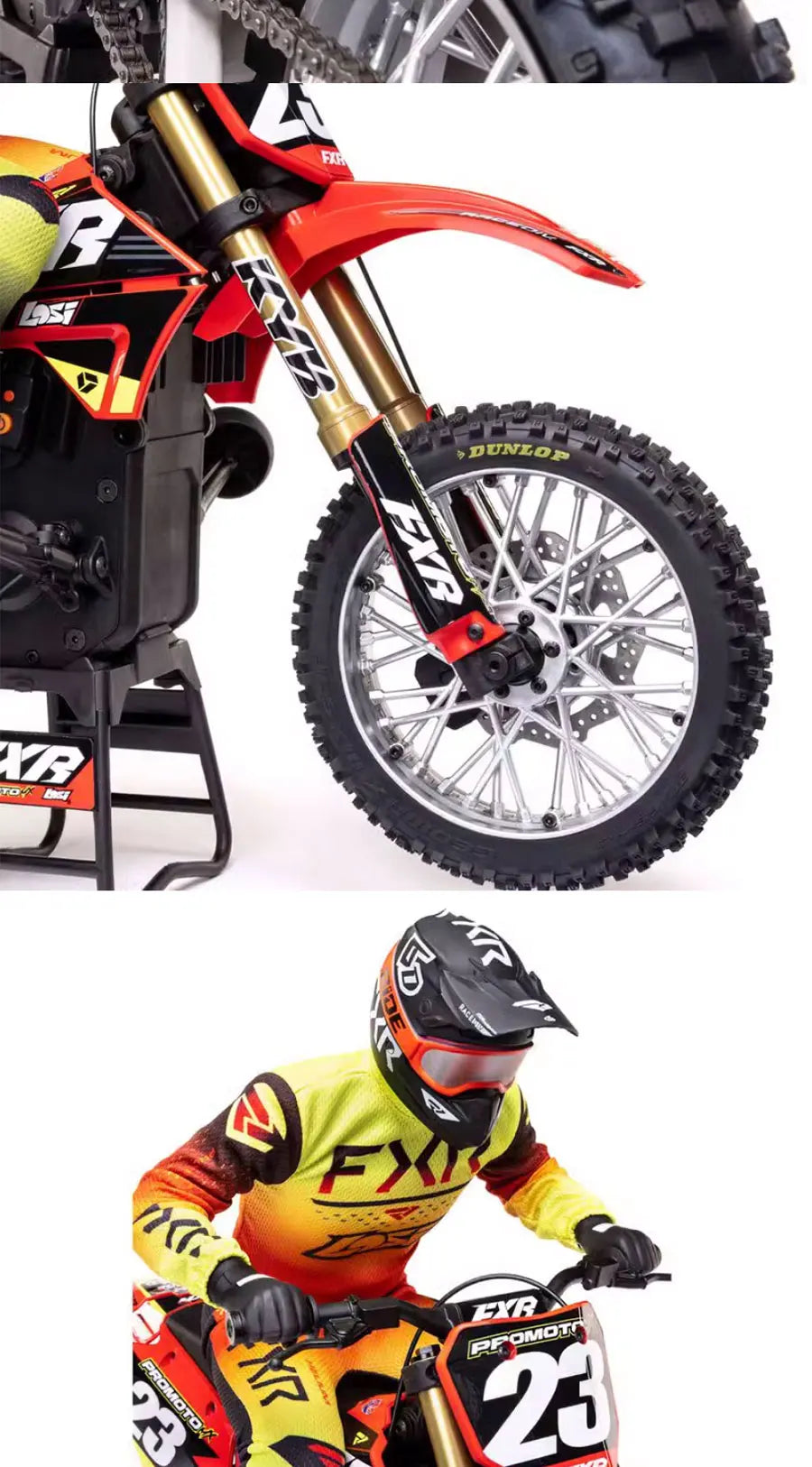 LOSI RC Motorcycle 1/14 Off-road Motorcycle Electric Brushless Mountain Off-road Motorcycle Remote Control Car Model Toy