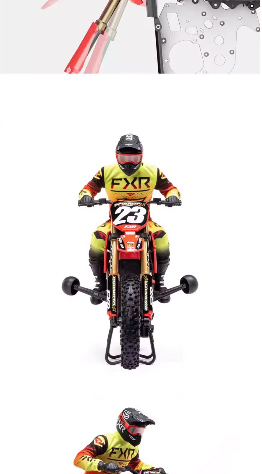 LOSI RC Motorcycle 1/14 Off-road Motorcycle Electric Brushless Mountain Off-road Motorcycle Remote Control Car Model Toy