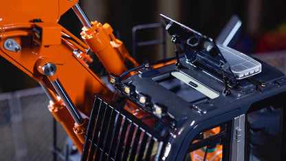 Hitachi ZX135US Bagger 1/14 RC Hydraulikbagger mit kurzem Heck, RTR mit Licht- und Soundsystem, Baggermodell, ferngesteuertes Spielzeugauto für Jungen
