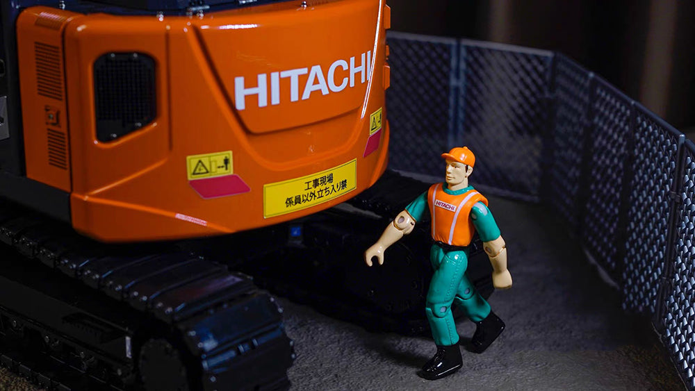 Hitachi ZX135US Excavator 1/14 RC Hydraulic Small Short Tail Excavator RTR with Light and Sound System Excavator Model Boy RC Car Toy